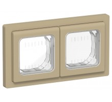 FLITE Рамка 2-местная IP55 Рпро-2-55-ФлХ хаки  FI-M20-32-55-K59  IEK