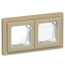 FLITE Рамка 2-местная IP55 Рпро-2-55-ФлХ хаки  FI-M20-32-55-K59  IEK