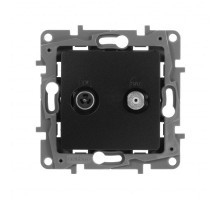 Etika Антрацит Розетка TV/SAT 2-х кабельная  672657  Legrand