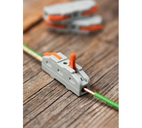 Строительно-монтажная клемма СМК 222-421 проходная 1 полюс 0,08-4мм2 (25шт.) PROxima  plc-smk-421  EKF