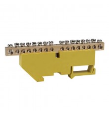 Шина нулевая с изолятором OptiKit  BB-D-PE-DIN-16-6х9 желтый  277843  КЭАЗ