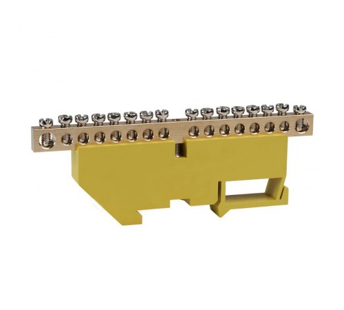 Шина нулевая с изолятором OptiKit  BB-D-PE-DIN-16-6х9 желтый  277843  КЭАЗ