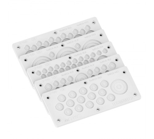 Мембранный кабельный ввод, EPDM, IP66, t эксп. -70..+90, ШхВ 216х89 мм,15x2,0-20,0 мм, 1x2,0-40,5 мм  R5MMB2  DKC