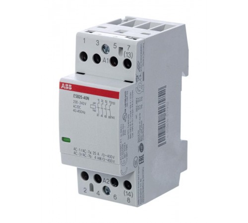 Контактор ESB25-40N-06 модульный (25А АС-1 4НО) катушка 230В AC/DC  1SAE231111R0640  ABB