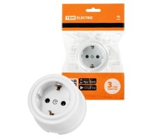 Розетка 2П+З 16А 250В белая "Виви"  SQ1820-1012  TDM