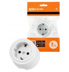 Розетка 2П+З 16А 250В белая "Виви"  SQ1820-1012  TDM