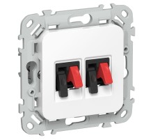 FLITE Розетка 2-ая аудио РА-2-ФлБ белый  FI-S20-K01  IEK