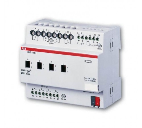 LR/S 4.16.1 Светорегулятор 4-х канальный для ЭПРА 1-10B, 16A, MDRC  2CDG110088R0011  ABB