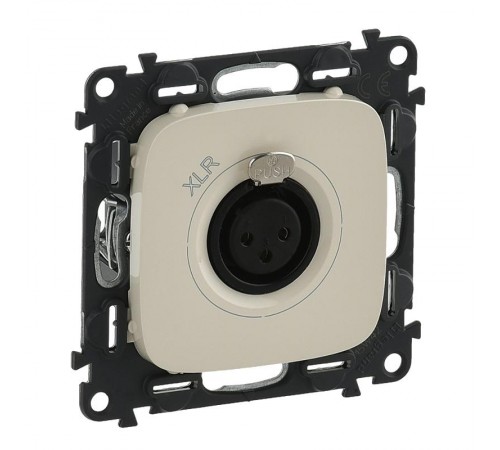 Valena ALLURE Сл.кость Аудиорозетка с 3-контактным гнездом XLR (с лицевой панелью)  754736  Legrand