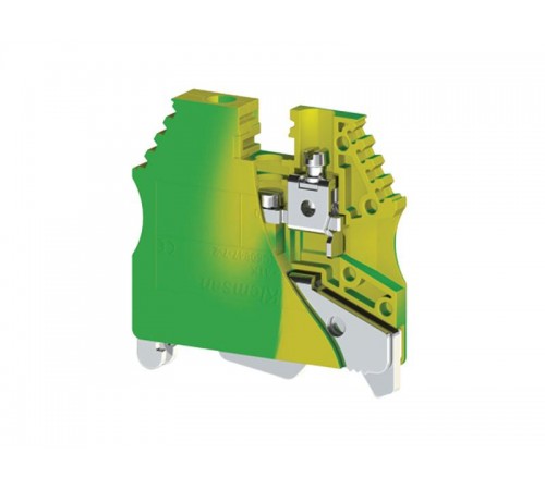 Клеммник на DIN-рейку 2,5 - 4 мм.кв., (земля) AVK 2,5-4TK0.0.0.3.34450  334450  Klemsan