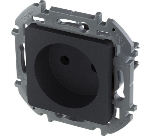 Inspiria Антрацит Розетка без заземления С/У без рамки  673713  Legrand