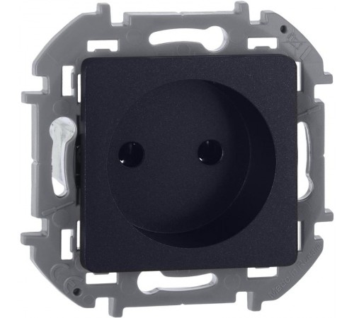 Inspiria Антрацит Розетка без заземления С/У без рамки  673713  Legrand