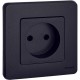 Inspiria Антрацит Розетка без заземления С/У без рамки  673713  Legrand