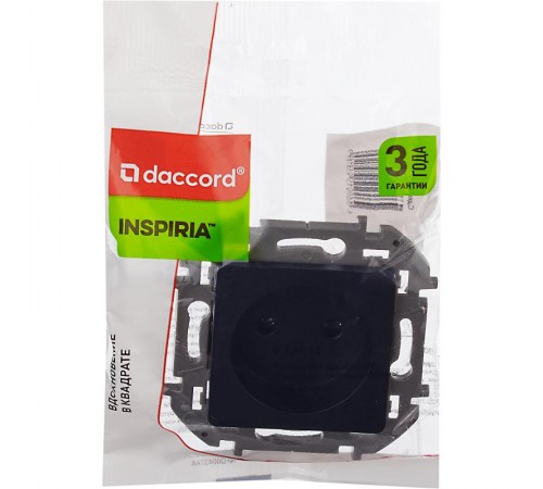 Inspiria Антрацит Розетка без заземления С/У без рамки  673713  Legrand