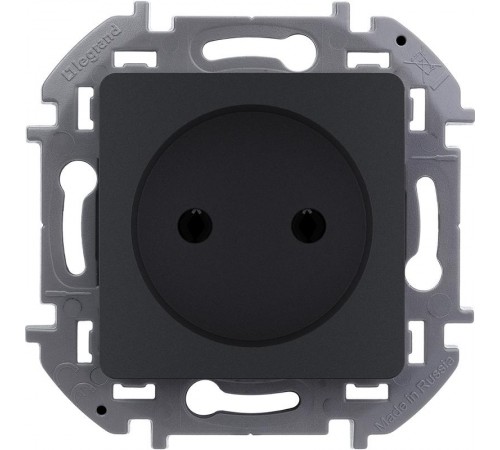 Inspiria Антрацит Розетка без заземления С/У без рамки  673713  Legrand