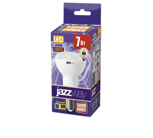 Лампа светодиодная LED 7Вт E14 220В 3000К PLED- SP R50 отражатель (рефлектор)  1033628  Jazzway