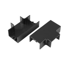 Т-образный угол 20х10 черный (4 шт/комп) для кабельного канала  PR08.12867  Промрукав