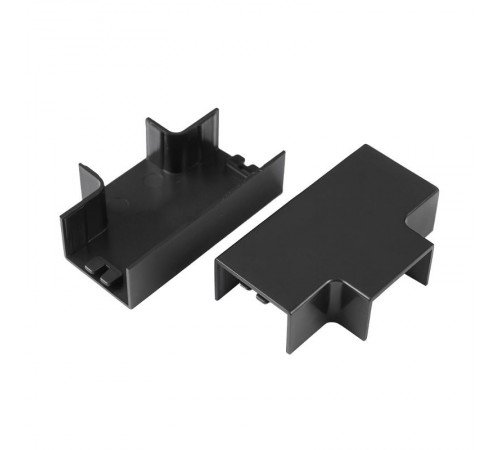 Т-образный угол 20х10 черный (4 шт/комп) для кабельного канала  PR08.12867  Промрукав
