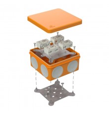 Коробка огнестойкая для о/п двухкомпонентная 60-0300-FR6.0-4-8-Р Е15-Е60 100х100х50 IP66   разветвительная  60-0300-FR6.0-4-8-Р  Промрукав