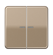 Клавиша для KNX кнопки, 2 группы с окошком; металл; золотая бронза  CD102KO5GB  Jung
