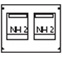 Пластрон для 2 NH2 2ряда/3 рейки  AG92  ABB