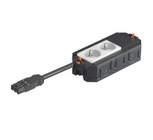 Рамка 3-модульная с розетками 2 белые, 1 заглушка 45х45 мм, 16А, 250В, 2К+З, штекер WINSTA MIDI  7404610  OBO Bettermann