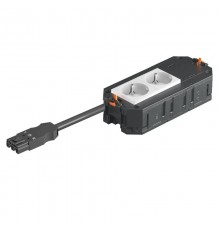 Рамка 3-модульная с розетками 2 белые, 1 заглушка 45х45 мм, 16А, 250В, 2К+З, штекер WINSTA MIDI  7404610  OBO Bettermann