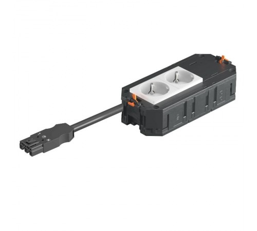 Рамка 3-модульная с розетками 2 белые, 1 заглушка 45х45 мм, 16А, 250В, 2К+З, штекер WINSTA MIDI  7404610  OBO Bettermann