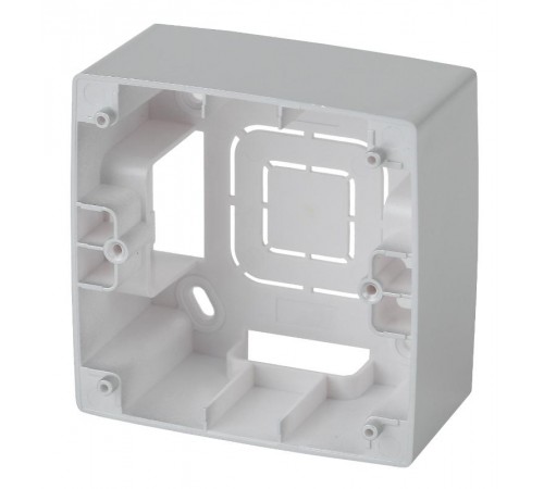 12-6101-03 ЭРА Коробка наклад. монтажа 1 пост, Эра12, алюминий  Б0043162  ЭРА