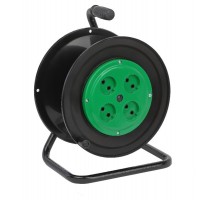 Катушка пластиковая RP-4 для подключения провода 4 розетки без заземления  Б0055421  ЭРА