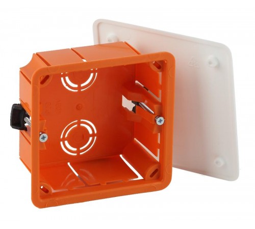 Коробка распределительная KRP 92х92х45мм для полых стен саморез. пласт. лапки, крышка IP20 (126/1134)  Б0047261  ЭРА