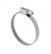 Хомут червячный 40-60/12-0,8мм, нержавеющая сталь W2, (25 шт/уп)  07-0740-12  REXANT