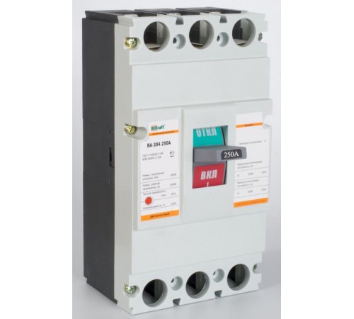 Силовой авт. выкл. 3P 250А ВА-304 35кА   21013DEK  DEKraft