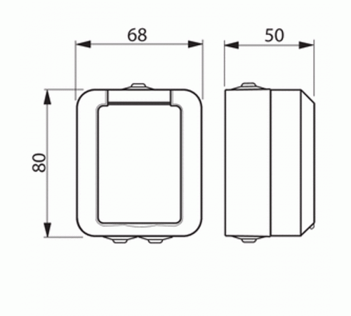 Розетка SCHUKO с заземлением, 16А / 250В, зажимные клеммы, серия Jussi, белый, наружный монтаж, IP55  20ESW   2TKA000678G1  ABB