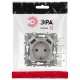 Розетка ЭРА Серия 12 12-4109-16 , 2P+E 16A-250В, штор. с 2xUSB 5В-3А, титан   Б0065729  ЭРА