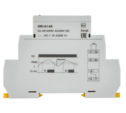 Реле тока ORI. 0,05-0,5 А. 24-240 В AC / 24 В DC  ORI-01-05  IEK