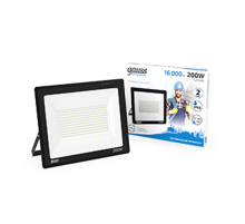 Прожектор светодиодный Elementary 200W 16800lm 6500К 200-240V IP65 черный LED 1/2  691511200  Gauss