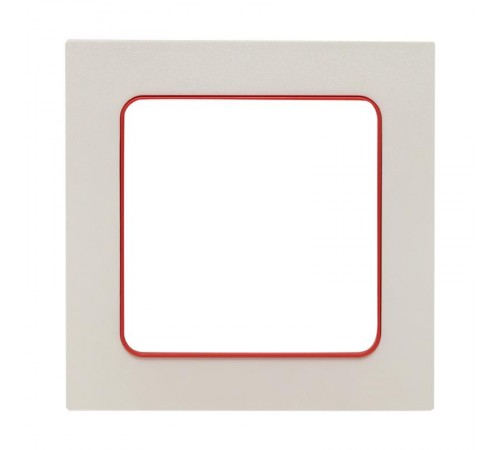 Стокгольм Рамка 1-местная белая с линией цвета красный PROxima  EXM-G-304-20  EKF