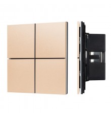 INTELLIGENT ARLIGHT Кнопочная панель KNX-304-23-IN Champagne (BUS, Frameless) (IARL, IP20 Металл, 2 года)  039665  Arlight