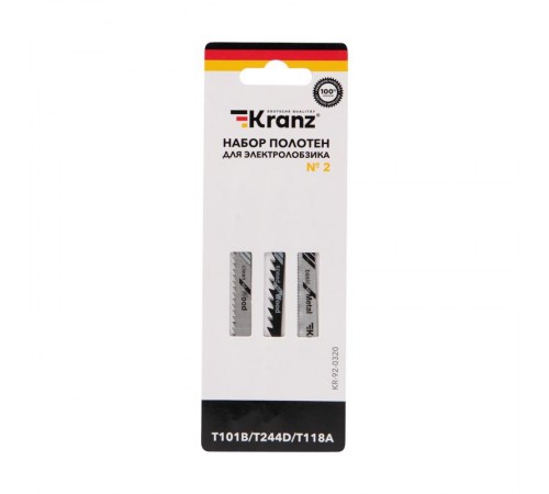 Набор полотен для электролобзика KRANZ № 2 T101B/T118A/T244D (3 шт./уп.) KR-92-0320  Kranz