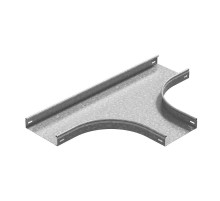 Т-отвод плавный универсальный к лотку 500х65, толщ. 1,0 мм, гор. цинк  ТТРП-500х65-1,0-R100-ГЦ  Ostec