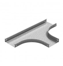 Т-отвод плавный универсальный к лотку 600х65, толщ. 1,0 мм, гор. цинк  ТТРП-600х65-1,0-R100-ГЦ  Ostec