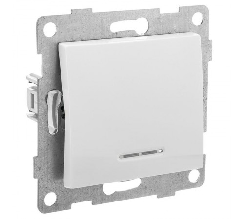 Bravo Выключатель 1кл. (инд), СУ , 10А, 250В, белый  С10В18-001  GUSI Electric