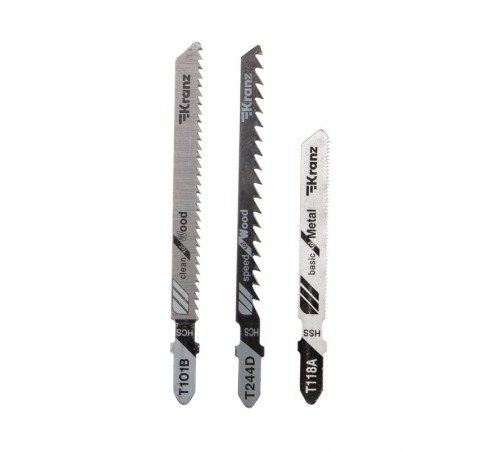 Набор полотен для электролобзика KRANZ № 2 T101B/T118A/T244D (3 шт./уп.) KR-92-0320  Kranz