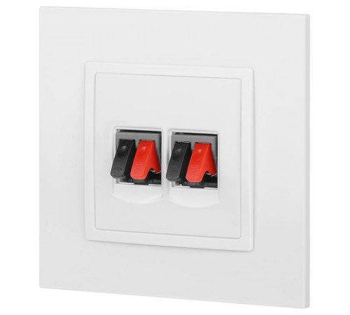 14-3112-01 Розетка аудио двойная, IP20, Эра Elegance, белый  Б0034326  ЭРА