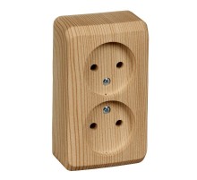 Этюд Сосна О/У Розетка 2-ая без заземления без шторок  PA16-005D  SE