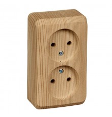 Этюд Сосна О/У Розетка 2-ая без заземления без шторок  PA16-005D  SE