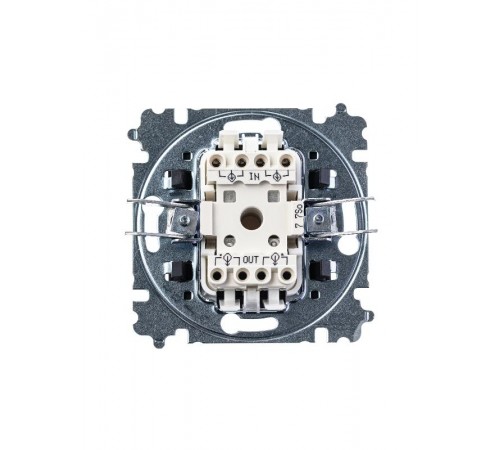 ABB Levit Белый / дымчатый чёрный Переключатель перекрёстный 1-кл.  3559H-A07445 62W  2CHH590745A6062  ABB