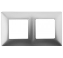 14-5002-03 Рамка на 2 поста, Эра Elegance, алюминий  Б0034389  ЭРА