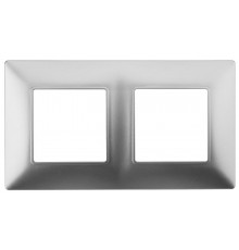 14-5002-03 Рамка на 2 поста, Эра Elegance, алюминий  Б0034389  ЭРА